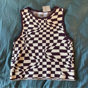NWT Boutique Miss Sparking Knit Geometric Tank